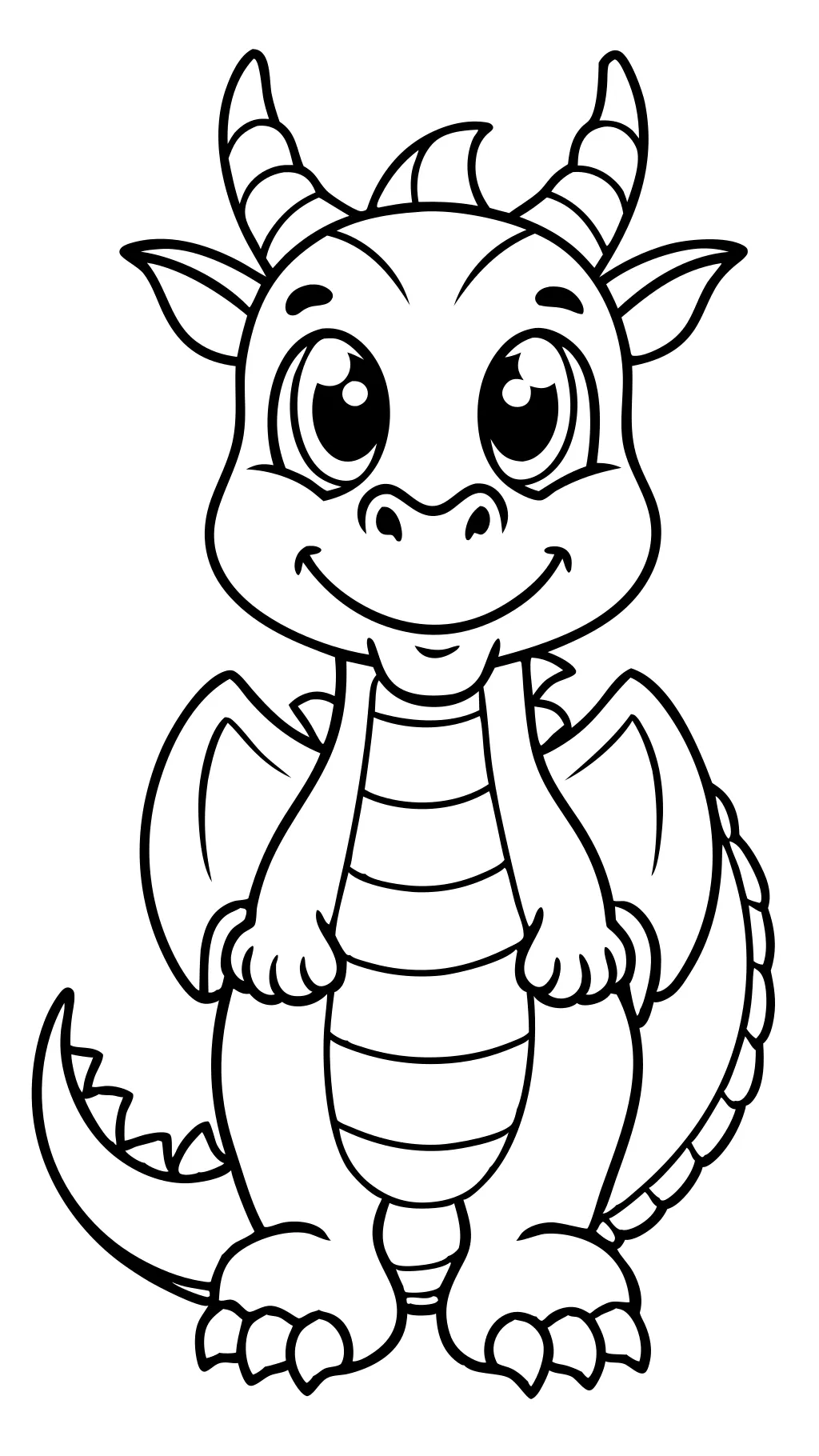 coloriages de dragon mignons